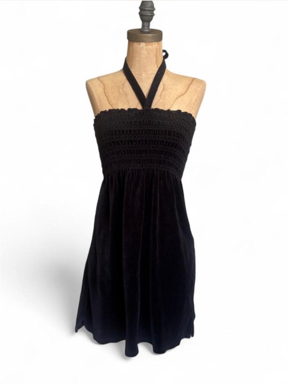 Authentic Y2K Juicy Couture halter dress in black